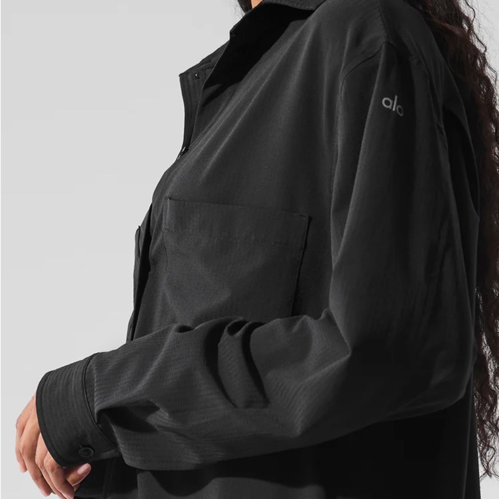 Alo Black Dreamscape Button Down Long Sleeve, Xs - image 5